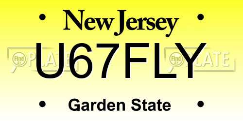 U67FLY New Jersey License Plate