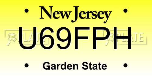 U69FPH New Jersey License Plate