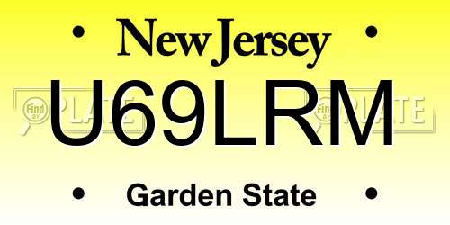U69LRM New Jersey License Plate