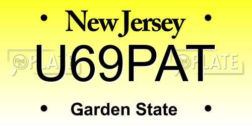 U69PAT New Jersey License Plate