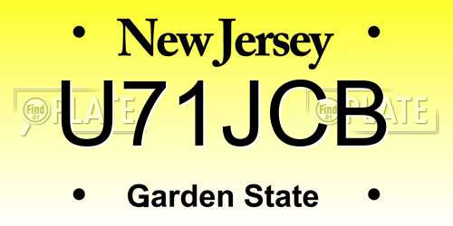 U71JCB New Jersey License Plate