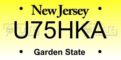 U75HKA New Jersey License Plate
