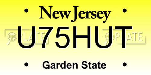 U75HUT New Jersey License Plate
