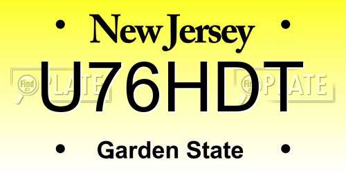 U76HDT New Jersey License Plate