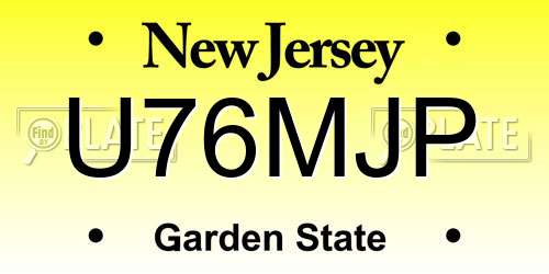 U76MJP New Jersey License Plate