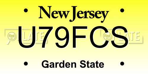 U79FCS New Jersey License Plate