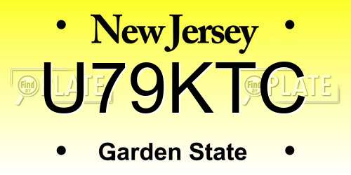 U79KTC New Jersey License Plate