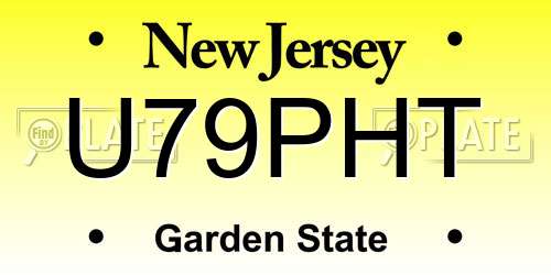 U79PHT New Jersey License Plate