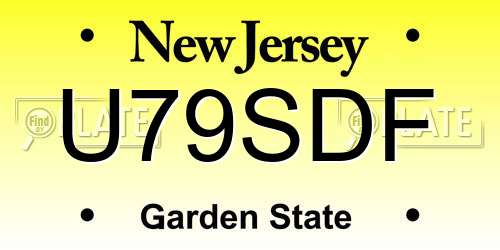 U79SDF New Jersey License Plate