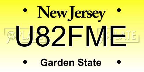 U82FME New Jersey License Plate