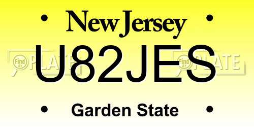 U82JES New Jersey License Plate