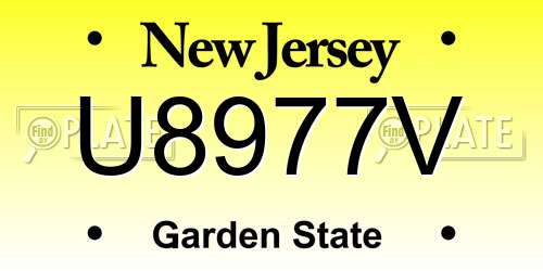U8977V New Jersey License Plate