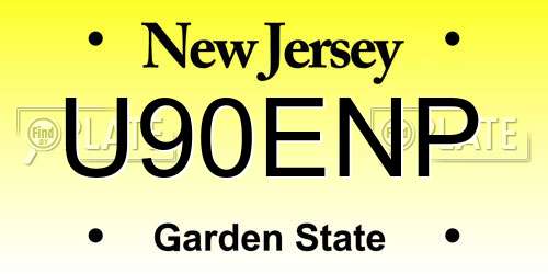 U90ENP New Jersey License Plate