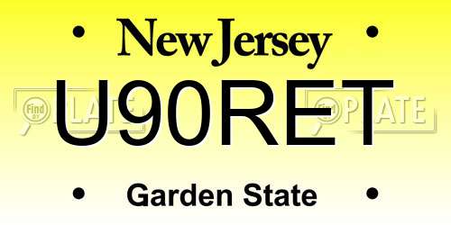 U90RET New Jersey License Plate