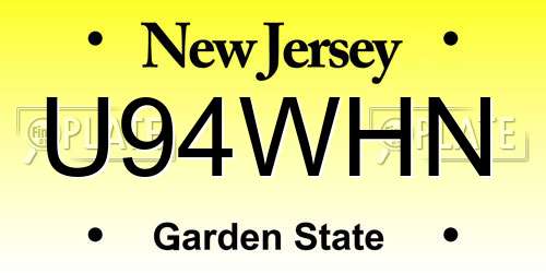 U94WHN New Jersey License Plate