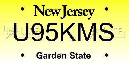 U95KMS New Jersey License Plate