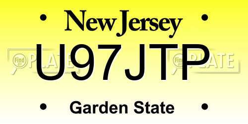 U97JTP New Jersey License Plate