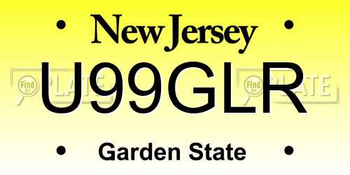 U99GLR New Jersey License Plate