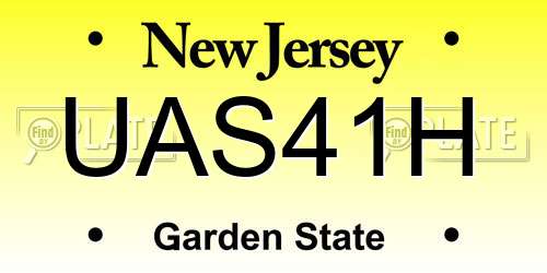 UAS41H New Jersey License Plate