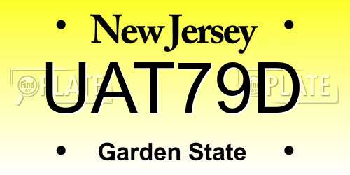 UAT79D New Jersey License Plate