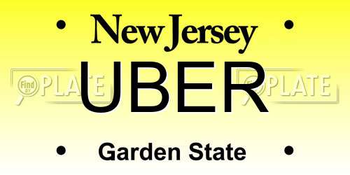 UBER New Jersey License Plate