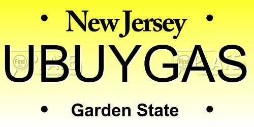 UBUYGAS New Jersey License Plate