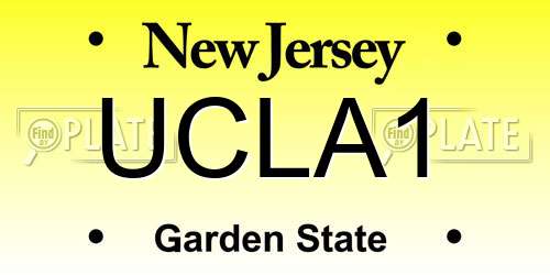UCLA1 New Jersey License Plate