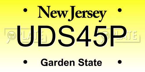 UDS45P New Jersey License Plate