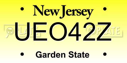 UEO42Z New Jersey License Plate
