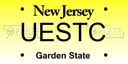 UESTC New Jersey License Plate