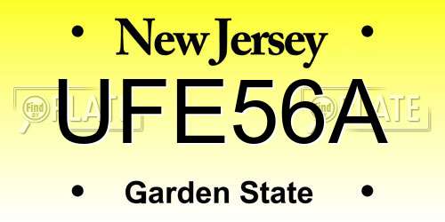 UFE56A New Jersey License Plate