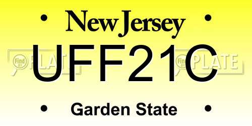 UFF21C New Jersey License Plate