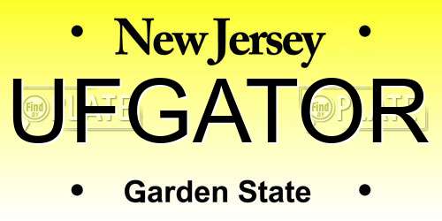 UFGATOR New Jersey License Plate