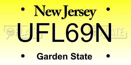 UFL69N New Jersey License Plate