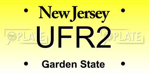 UFR2 New Jersey License Plate