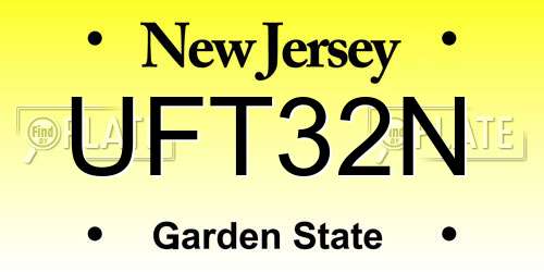 UFT32N New Jersey License Plate