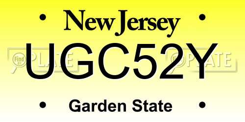 UGC52Y New Jersey License Plate