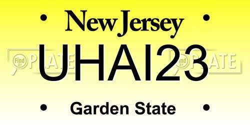 UHAI23 New Jersey License Plate