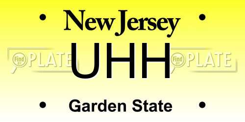 UHH New Jersey License Plate
