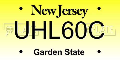 UHL60C New Jersey License Plate