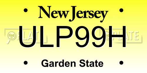 ULP99H New Jersey License Plate