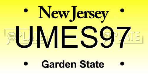 UMES97 New Jersey License Plate