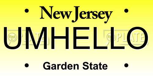 UMHELLO New Jersey License Plate
