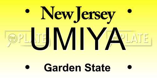UMIYA New Jersey License Plate