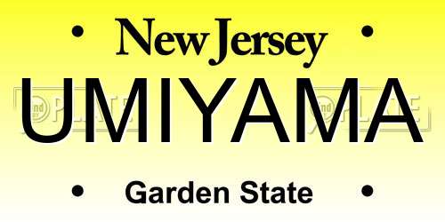 UMIYAMA New Jersey License Plate