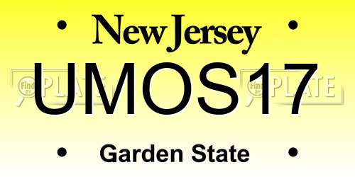 UMOS17 New Jersey License Plate