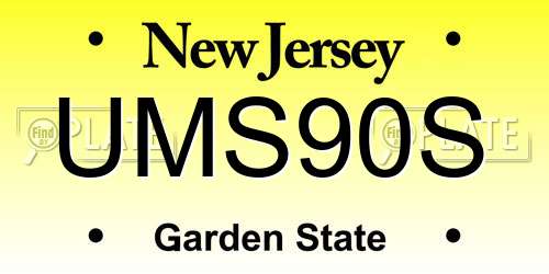 UMS90S New Jersey License Plate