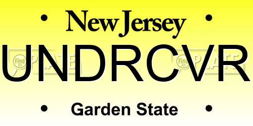 UNDRCVR New Jersey License Plate