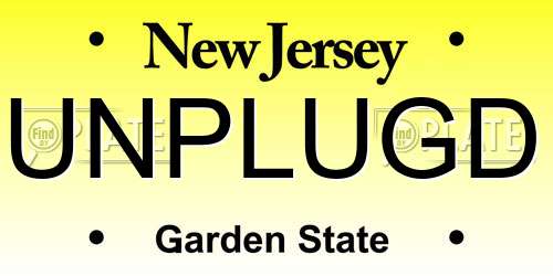UNPLUGD New Jersey License Plate