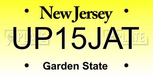 UP15JAT New Jersey License Plate